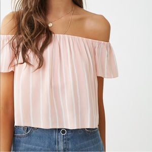 Striped Pink Crop Top